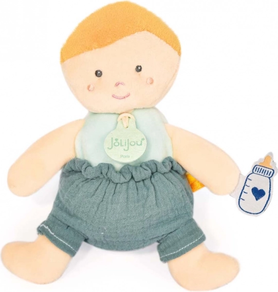 Doudou Jolijou minkšta lėlytė 18 cm, žalia