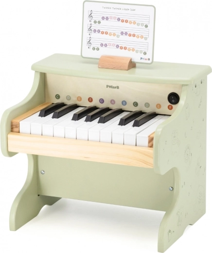 Vaikiškas medinis pianinas PolarB, žalias