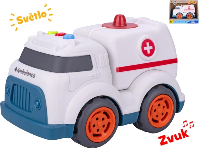Greitosios pagalbos automobilis su šviesomis ir garsais 17 cm
