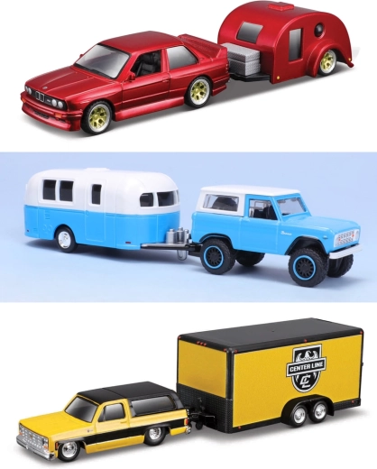 Maisto Design Tow & Go 1:64 Model Car with Trailer