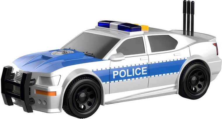 Policijos automobilis su šviesos ir garso efektais, 15,5 cm