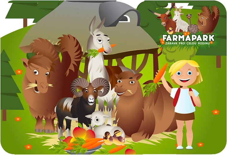 3D stalo kilimėlis „Farmapark“ gyvūnėliai PRIME