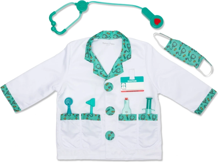 Melissa & Doug Kids’ Doctor Costume with Accessories (8 Pieces)