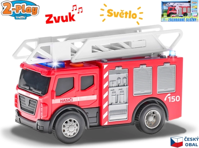 2-Play gaisrinis – transporto automobilis su šviesomis ir garsais 14 cm