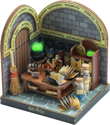 Detailed mini diorama of the Potions Classroom