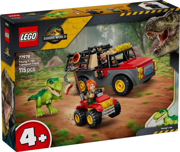 LEGO Jurassic World transportavimo sunkvežimis su T. rexo jaunikliu