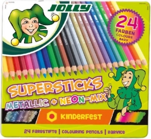 Supersticks Crayons 24 Colors Including Metallic and Neon