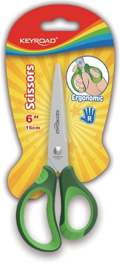 Mokyklinės žirklės KEYROAD Soft 15 cm