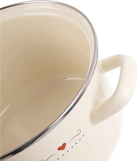 Atsparus emalis ir nerūdijančio plieno apvadas