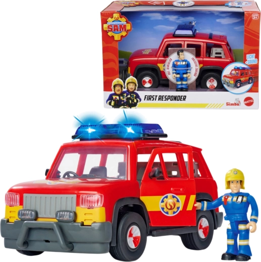 Gaisrininkas Semas gelbėjimo visureigis 4x4, 19 cm, su Elvio figūrėle
