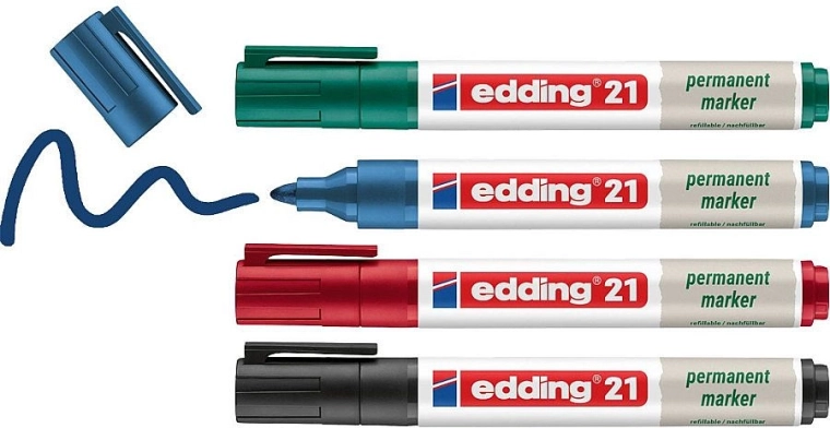Permanentinis žymeklis Edding EcoLine 21, rinkinys 4 vnt.