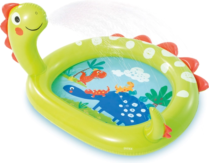 Pripučiamas vaikiškas „Intex“ baseinėlis dinozauro formos su fontanėliu