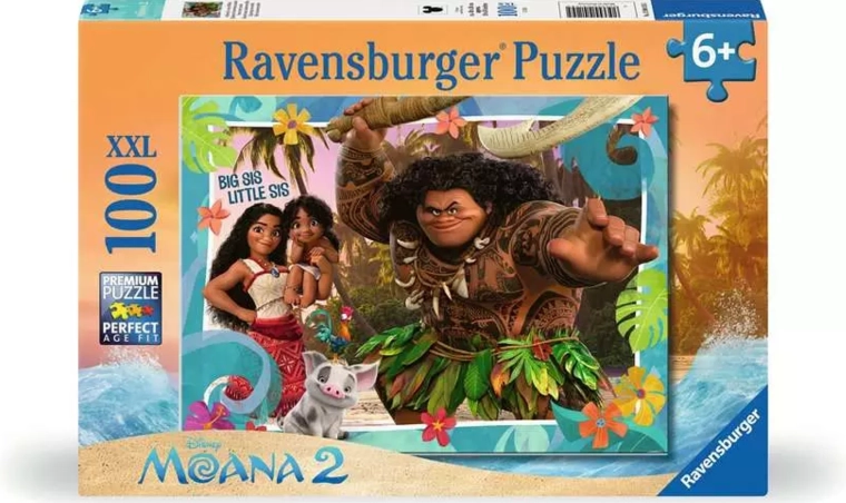 Ravensburger puzzle Moana 2: Discovering a New World, XXL, 100 pieces