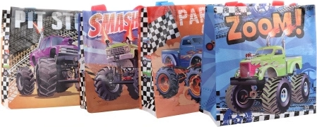 MONSTER TRUCK plastic gift bag 20 × 20 × 9 cm