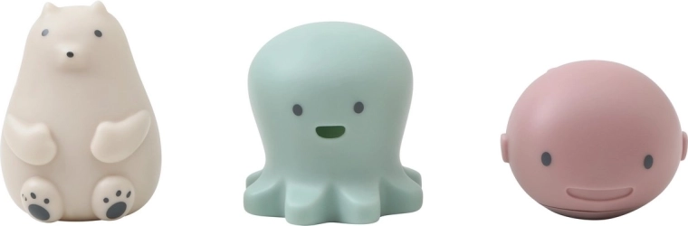 Shnuggle Bath Buddies vandens žaislai – aštuonkojis, banginis ir baltasis lokys