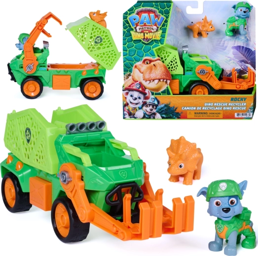 Spin Master Paw Patrol Dino Rescue Rocky's Recycling Truck with Figures 23 cm
