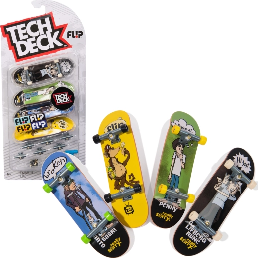 Tech Deck fingerboard set of 4 mini skateboards to assemble – Flip