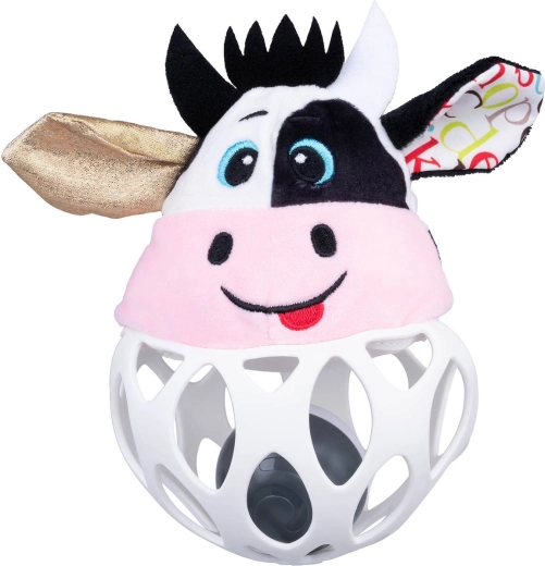 Balibazoo plush rattle with ball, cow