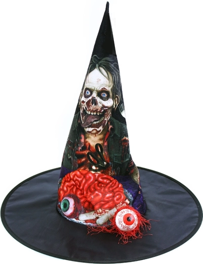 Halloween Hat with Brain and Eye