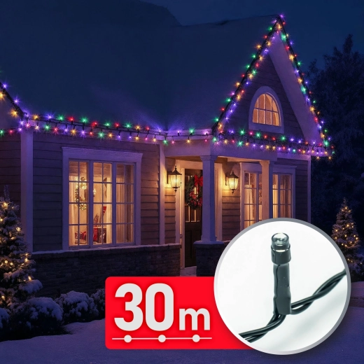 Multicolor LED Light Chain 30 m, 600 LEDs