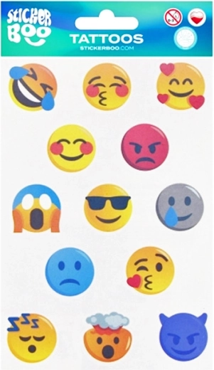 Temporary emoji tattoos for kids