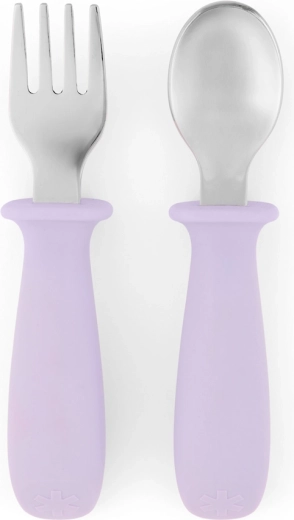 Skip Hop Besties Squad šaukštelio ir šakutės rinkinys Purple 12m+