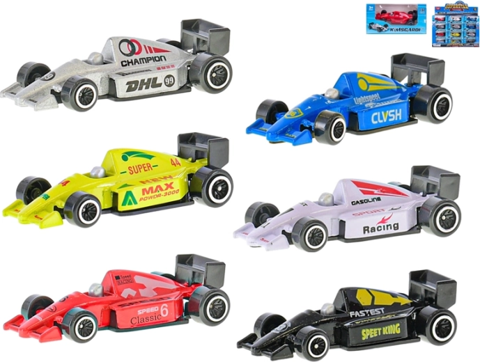 Metal Formula Car 1:64 with freewheel, 7.5 cm