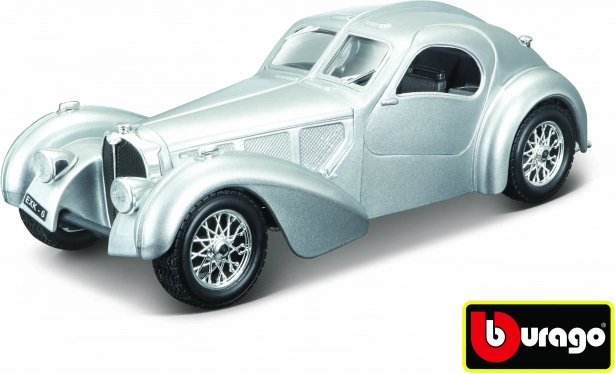Automobilio modelis „Bugatti Atlantic“ 1:24, sidabrinis, Bburago