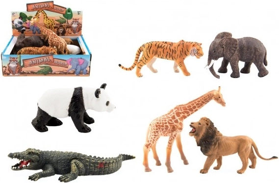 Plastikinių safari gyvūnėlių rinkinys (11–17 cm)