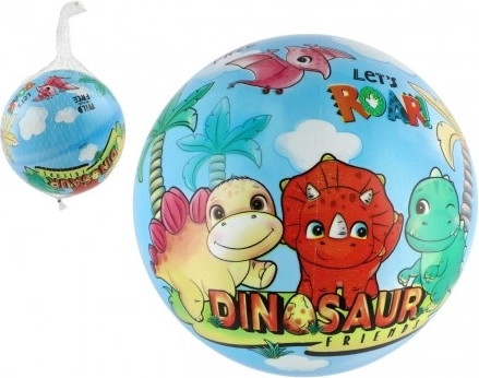 Pripučiamas kamuolys „Dinozaurų draugai“ 23 cm tinklelyje
