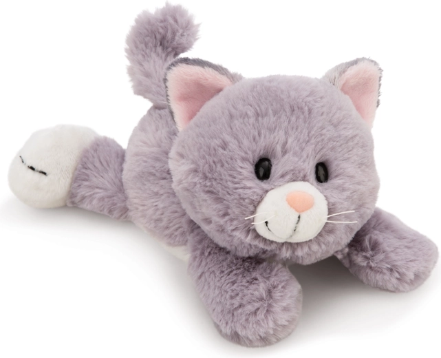 Nici pliušinė pilka gulinti katė 20 cm Green