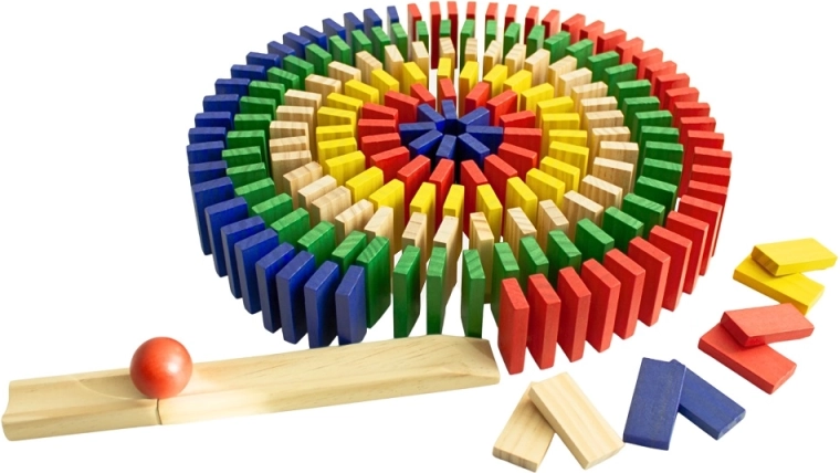 Wooden Colorful Dominoes 400 Pieces 2Kids Toys