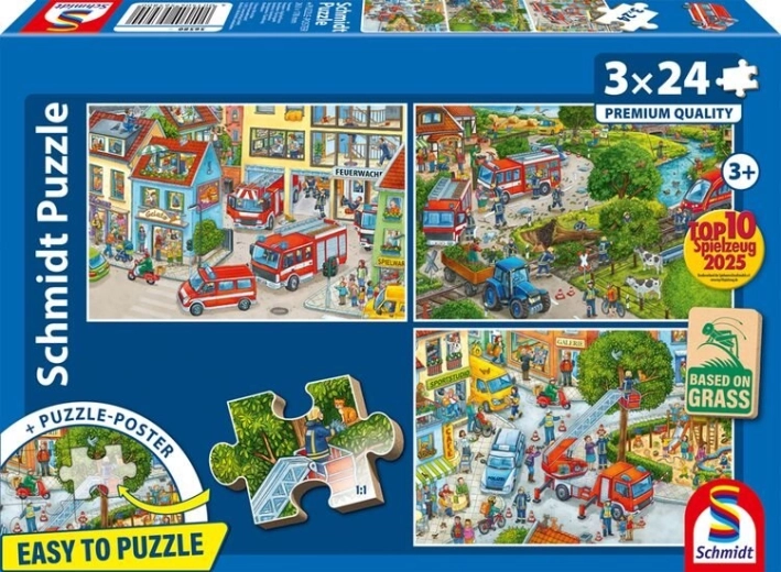 Firefighters puzzle 3×24 pieces