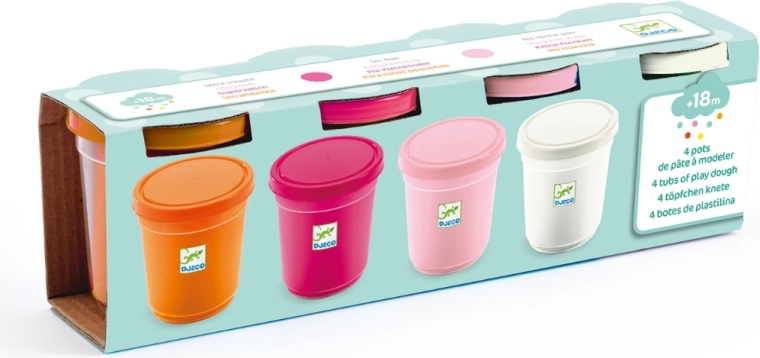 Djeco soft modeling clay – 4 pastel colors