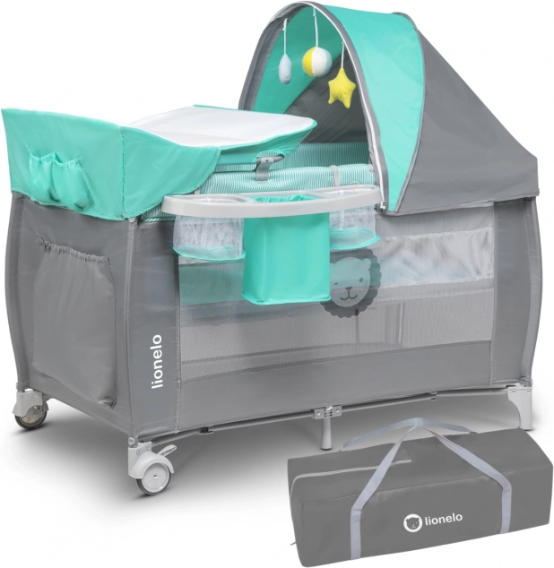Lionelo Sven Plus Travel Cot – Turquoise