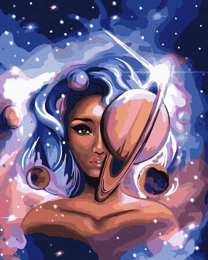 Norimpex Paint by Numbers Woman in Space 40 × 50 cm