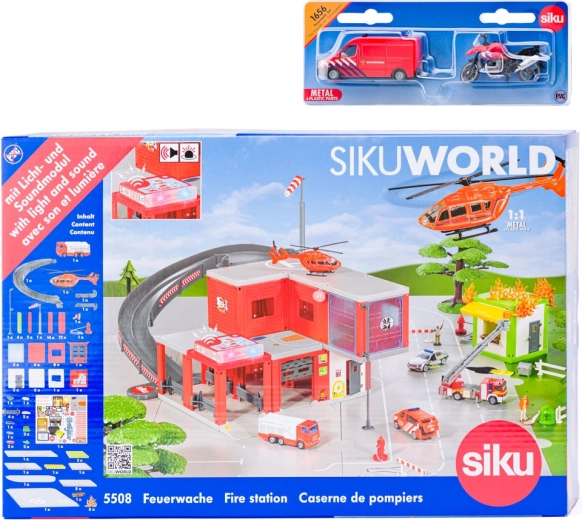 SIKU World gaisrinė stotis su gaisriniu automobiliu