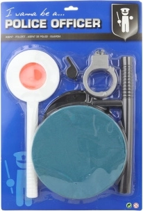 Police Playset for Kids with Cap and Accessories