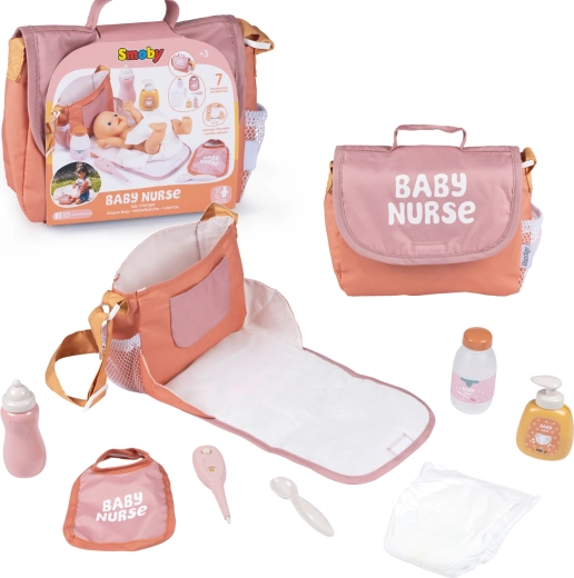 Changing bag for dolls baby nurse with 7 accessories