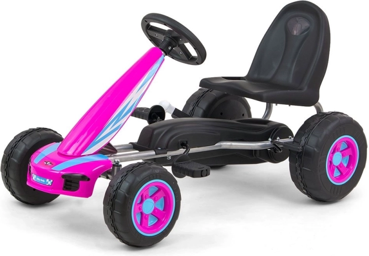 Vaikiškas pedalinis gokartas MILLY MALLY Viper rožinis
