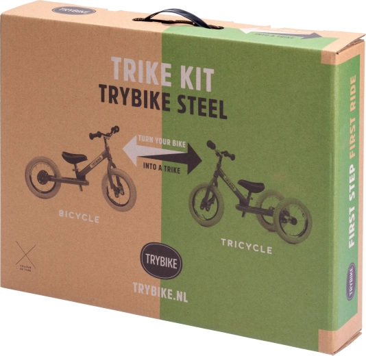 Trybike Vintage rinkinys balansinio dviratuko pertvarkymui į triratį su kreminiu ratu