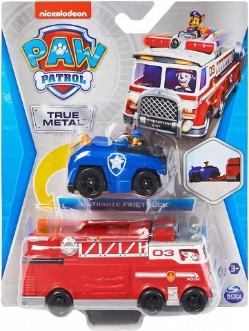 Gaisrinis automobilis Chase „Paw Patrol“ – metalinis modelis 1:55
