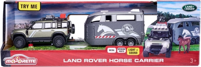 Majorette Grand Land Rover rinkinys su arklio priekaba