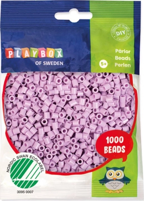 Pasteliniai violetiniai lyginami karoliukai