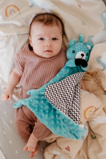 Švelnus barškučiukas jutiminiam vystymuisi