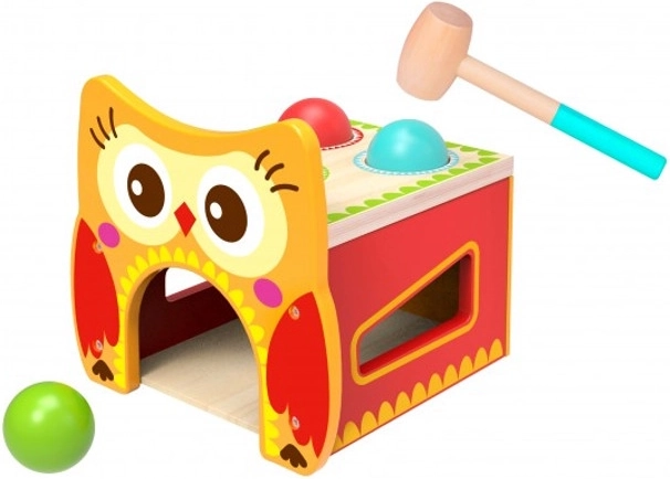 Medinė interaktyvi kalimo lentelė „Pelėda“ TOOKY TOY