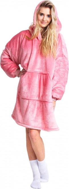 Cozy Noxxiez pink warming TV hoodie blanket with hood