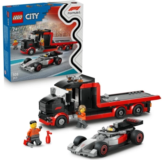 LEGO City F1 transporto sunkvežimis su AUDI F1 bolidu