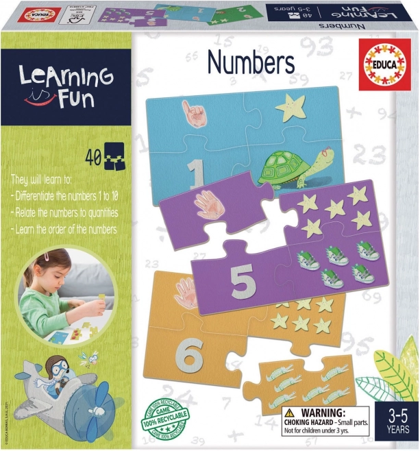 Edukacinės dėlionės ir žaidimas Learning is Fun: skaičiai