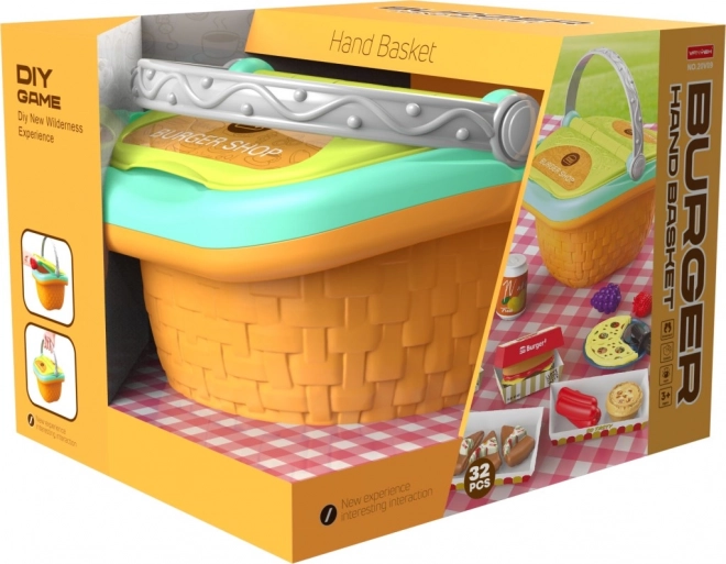 Play Set Picnic Basket with Burger